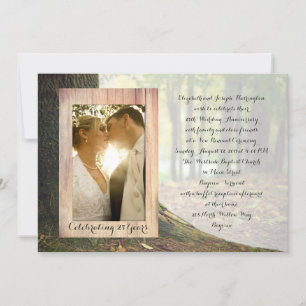 Invitation Rustic Photo Vow Renouvellement Cérémonie Invitati