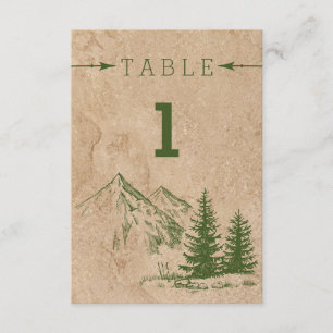 Invitation Rustic Pittoresque Mountain Range Numéro de la tab