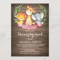 Rustic Safari Jungle Baby shower fille par la post