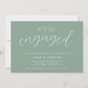 Invitation Rustic Sage Green Nous sommes engagés pour la part