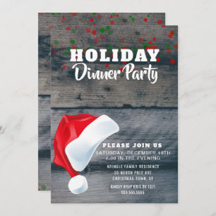Invitation Rustic Santa Claus
