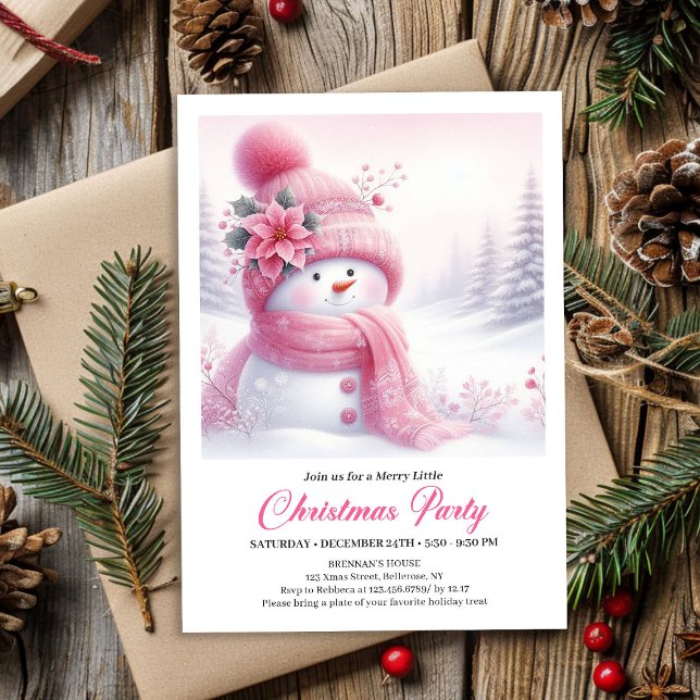 Invitation Rustic Snowy Forest Kids Printable Christmas  (Rustic Snowy Forest Kids Printable Christmas Invitation

)