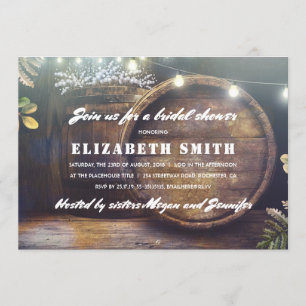 Invitation Rustic String éclaire la Fête des mariées respirat