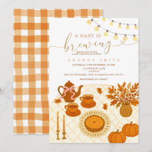 Invitation Rustic Tea Party L'amour brasse le Baby shower