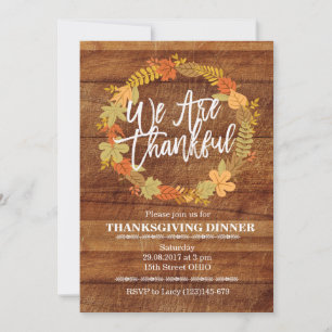 Invitation Rustic Thanksgiving