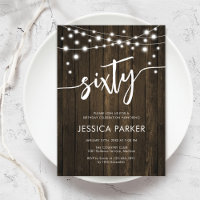 Rustic Wood 60e fête d'anniversaire