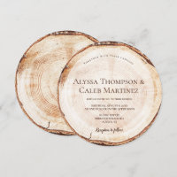 Rustic Wood Thème Personnalisé Mariage marié Nom c