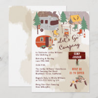 Rustic Woodsy laisse aller Camping Fête du 21e ann