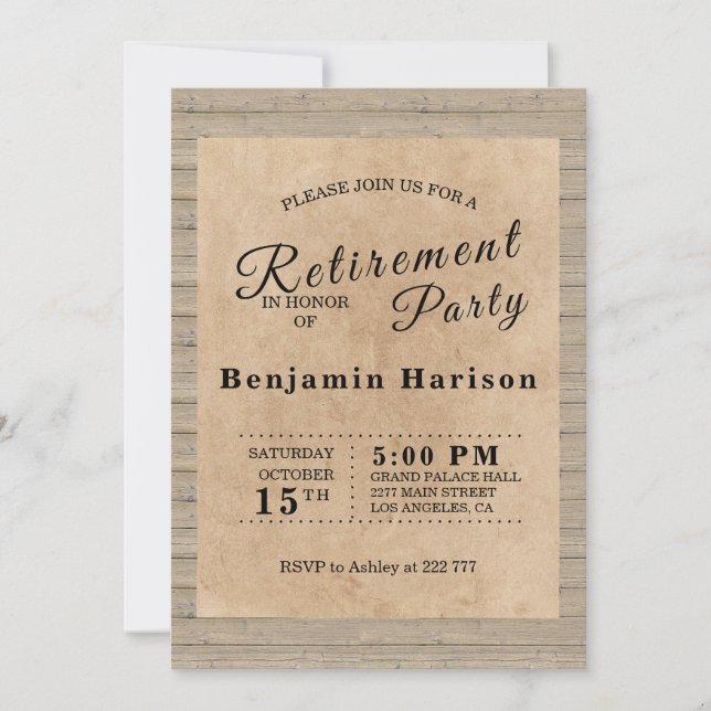 Invitation rustique (Devant)