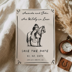 Invitation Rustique Amoureux à l'Ouest Sauvagement Enregistre