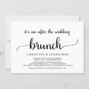 Invitation Rustique après le Mariage Elopement Brunch