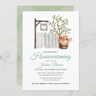 Invitation Rustique Automne Picket Fence Houseéchant Invitati