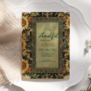 Invitation Rustique Automne Thanksgiving Celebration