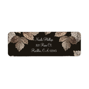 Invitation rustique aux feuilles bronze et brun fo