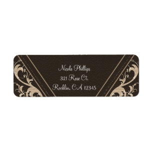 Invitation rustique aux feuilles brun foncé et bro