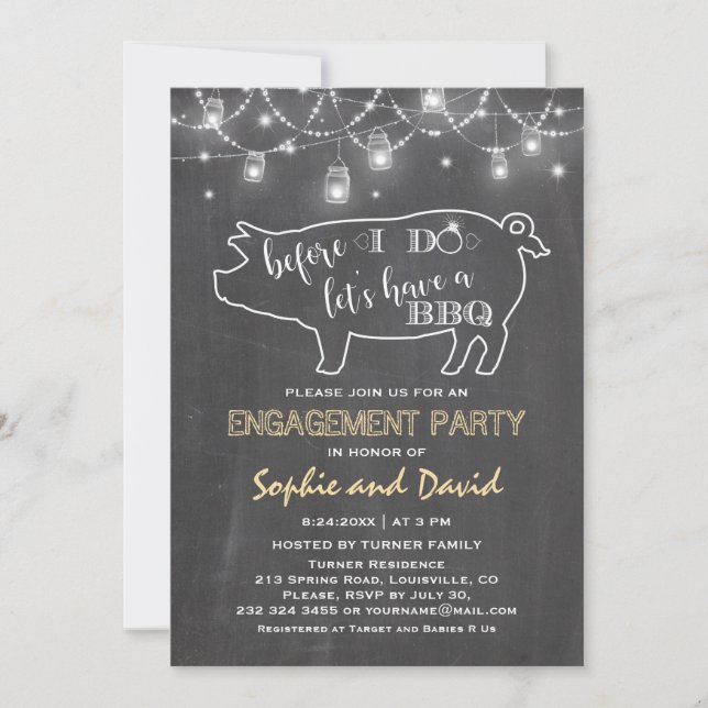 Invitation Rustique Avant Que Je Ne Fasse Partie De L'Engagem (Devant)