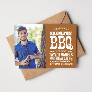 Invitation Rustique BBQ Graduation Party