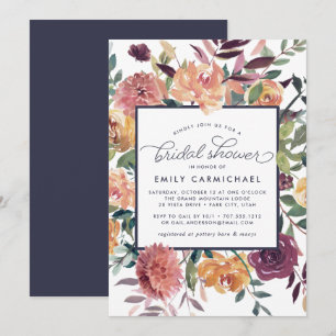 Invitation Rustique Bloom Bridal Showback