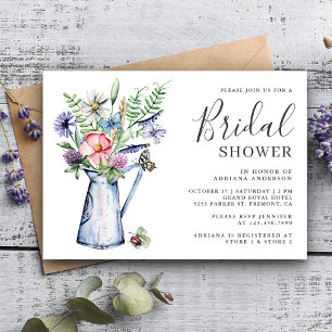 Invitation Rustique Bohème Floral de Fleurs Sauvages pour une