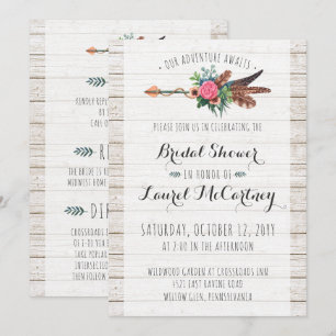 Invitation Rustique Bohemian Arrow