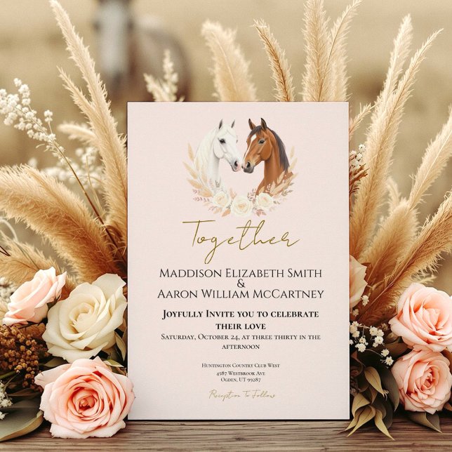 Invitation Rustique Boho Mariage campagnard (Set the tone for your rustic boho country wedding with this elegant invitation suite.)