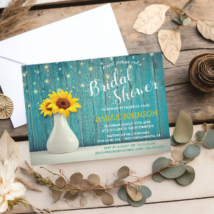 Invitation Rustique Bois Bleu   Réception de Mariage Tourneso