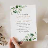 Rustique Botanique Eucalyptus Verdure Mariage d'or
