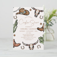 Rustique Brown Cowboy Western Couple Douche nuptia