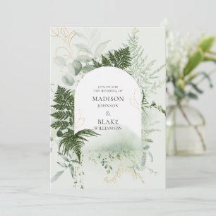 Invitation Rustique Chic Wild Forest Fern Mariage Invi