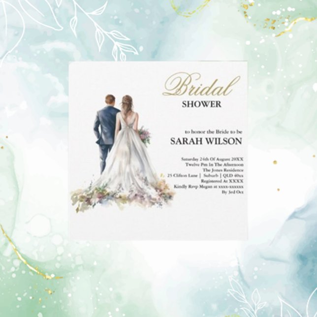 Invitation Rustique classique Boho Fête des mariées florale ( Celebrate love in style—order yours today!)