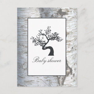 Invitation rustique de baby shower d'arbre de