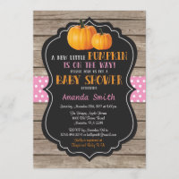 Invitation rustique de baby shower de fille