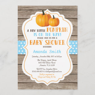 Invitation rustique de baby shower de garçon