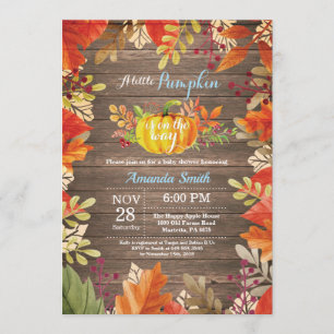 Invitation rustique de baby shower de garçon