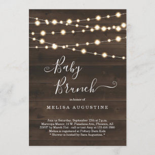 Invitation rustique de brunch de bébé