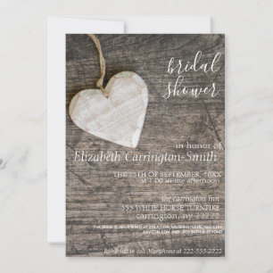 Invitation Rustique de douche nuptiale
