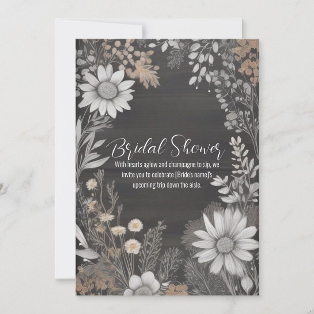 Invitation Rustique de douche nuptiale (Devant)