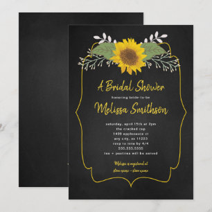 Invitation rustique de Fête de la mariée de