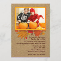 Invitation rustique de Halloween de photo