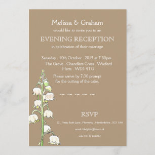 Invitation rustique de soirée du muguet