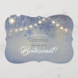 Invitation Rustique Dusty Blue Serez-Vous Ma Femme D'Accueil