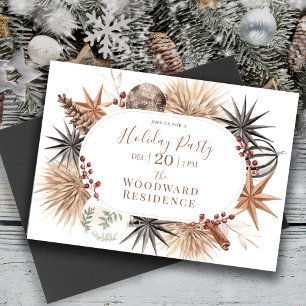 Invitation Rustique Earthy Holiday Party