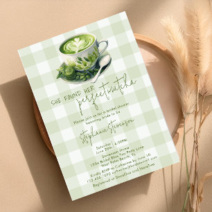 Invitation Rustique Elle a Trouvé Son Thé Matcha de Mariage P
