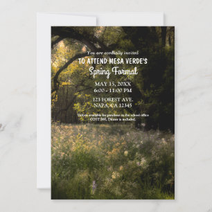 Invitation Rustique Floral Enchanted Forest Tree Printemps Fo