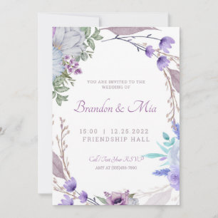 Invitation Rustique Floral Garden