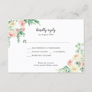Invitation Rustique Floral String Lights mariage buffet RSVP