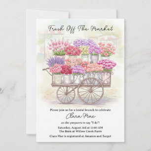 Invitation Rustique Frais Hors Fête des mariées Du Marché
