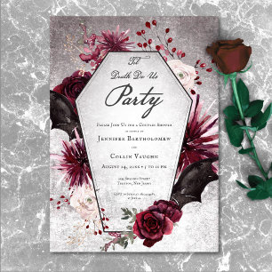 Invitation Rustique Gothique Jusqu'À La Mort Do Us Party Coup