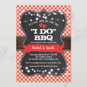 Invitation Rustique I DO BBQ Couples de douche
