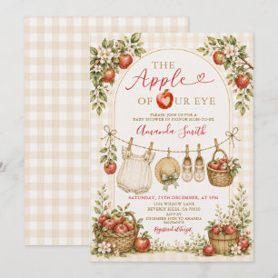 Invitation Rustique La Prunelle de Nos Yeux Baby Shower 